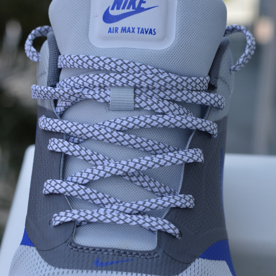 White and Grey 3m Reflective Laces