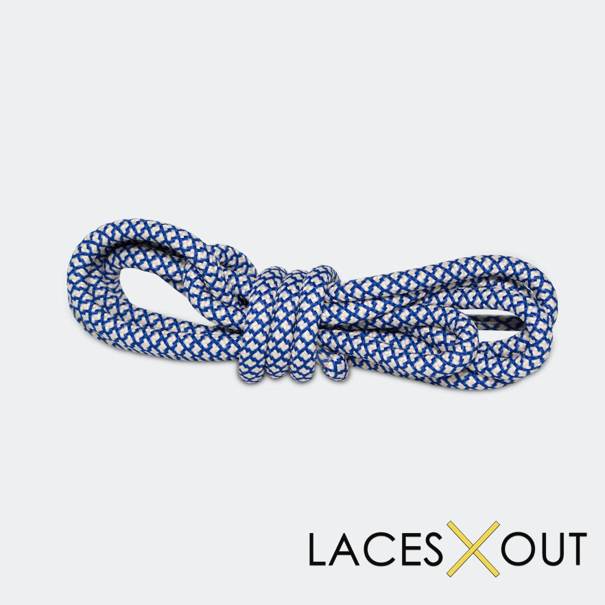 Blue and Tan Rope Shoelaces Quality