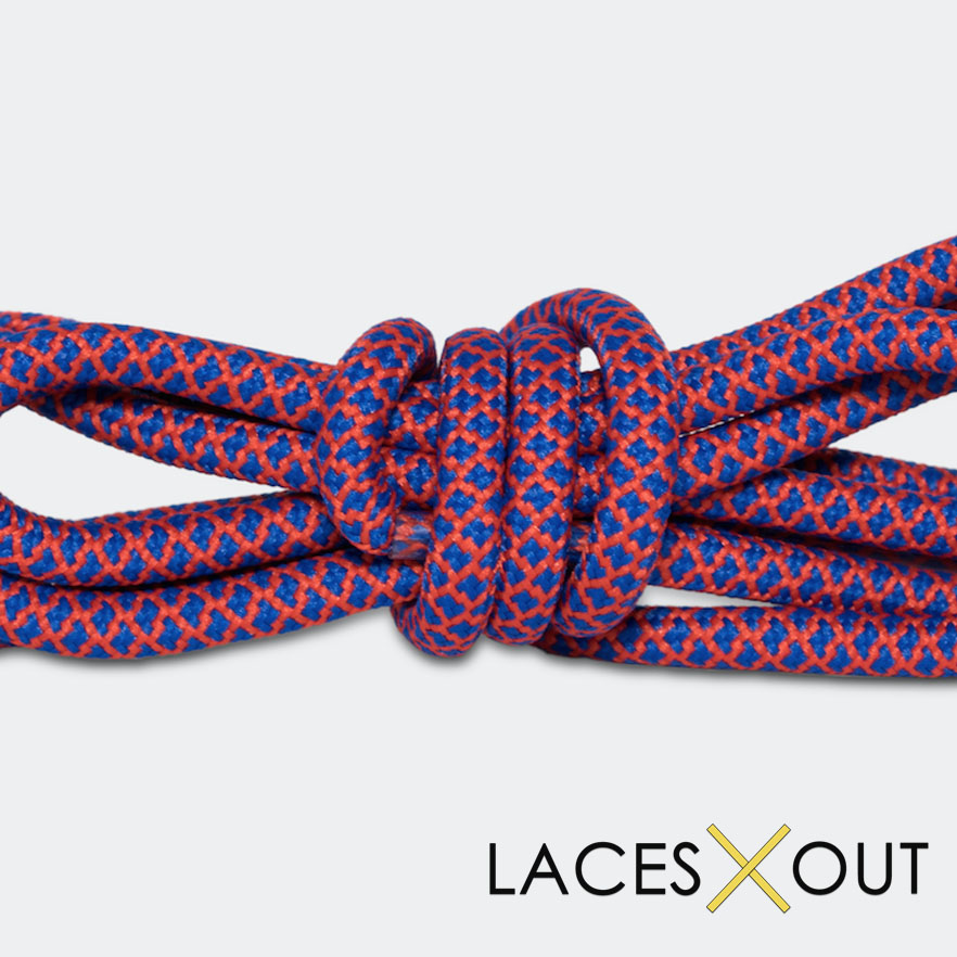 Red and Blue Rope Shoelaces Cheap