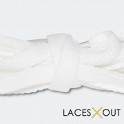 White Jordan 1 Laces Closeup View