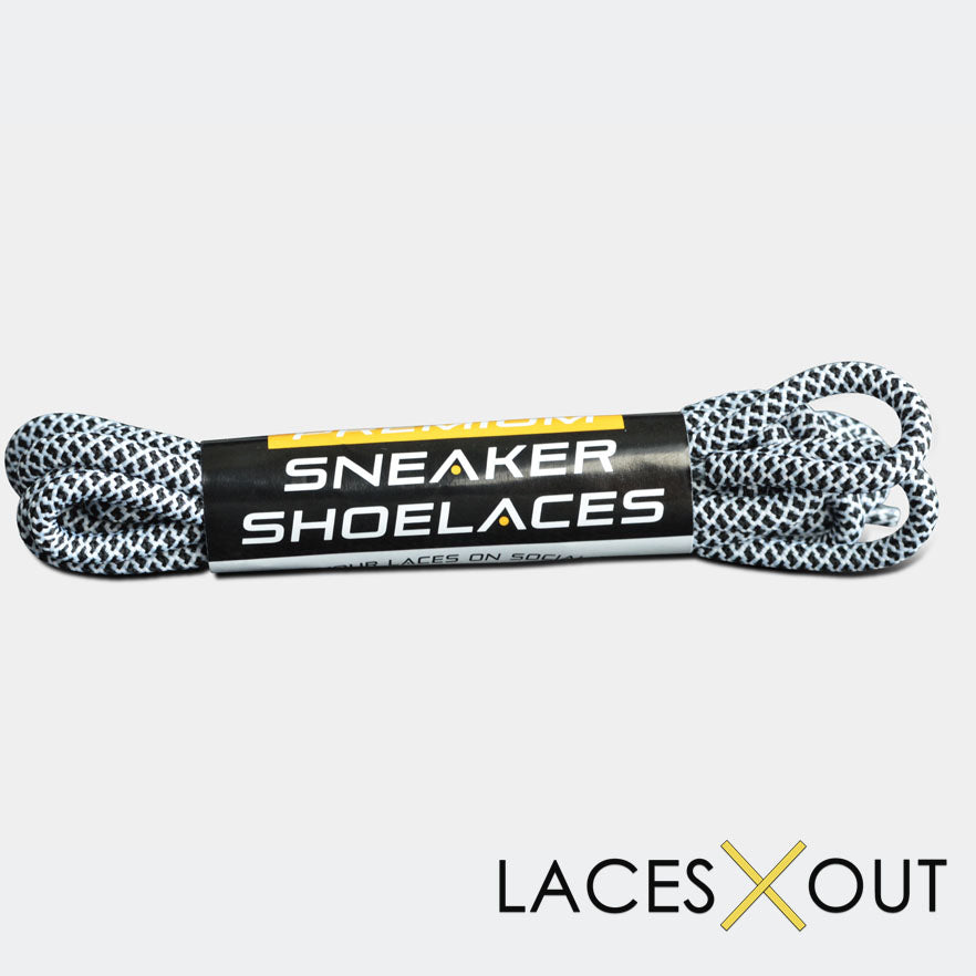 Cheap Rope Shoelaces Black White