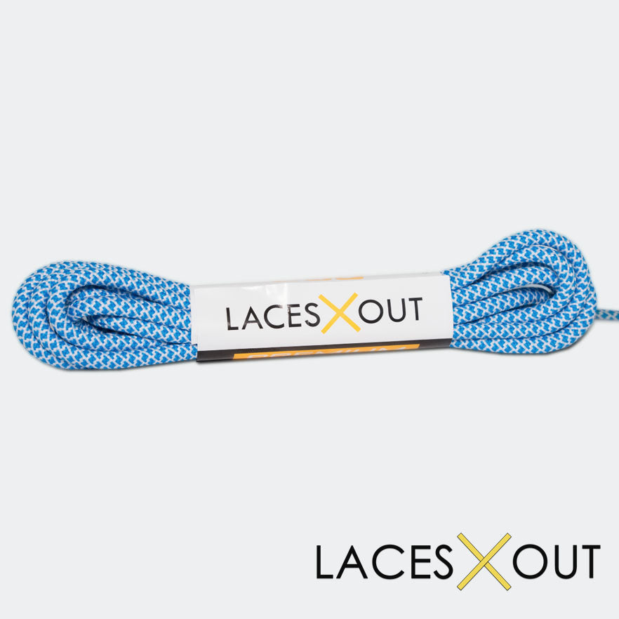 Blue x White Rope Shoelaces