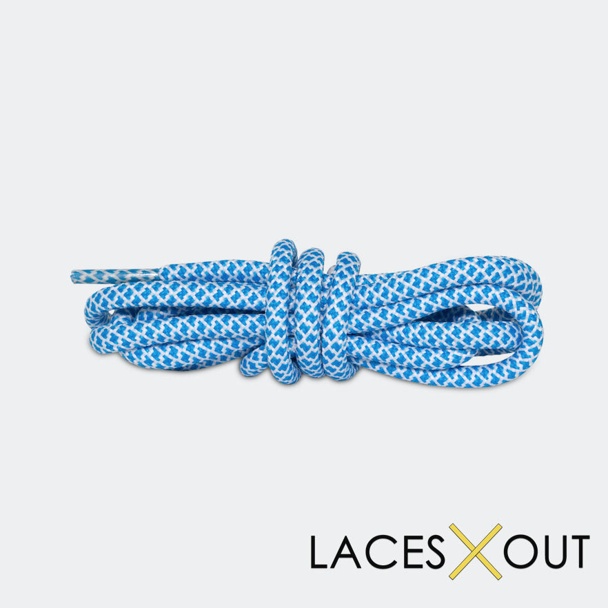 Blue x White Rope Shoelaces Quality