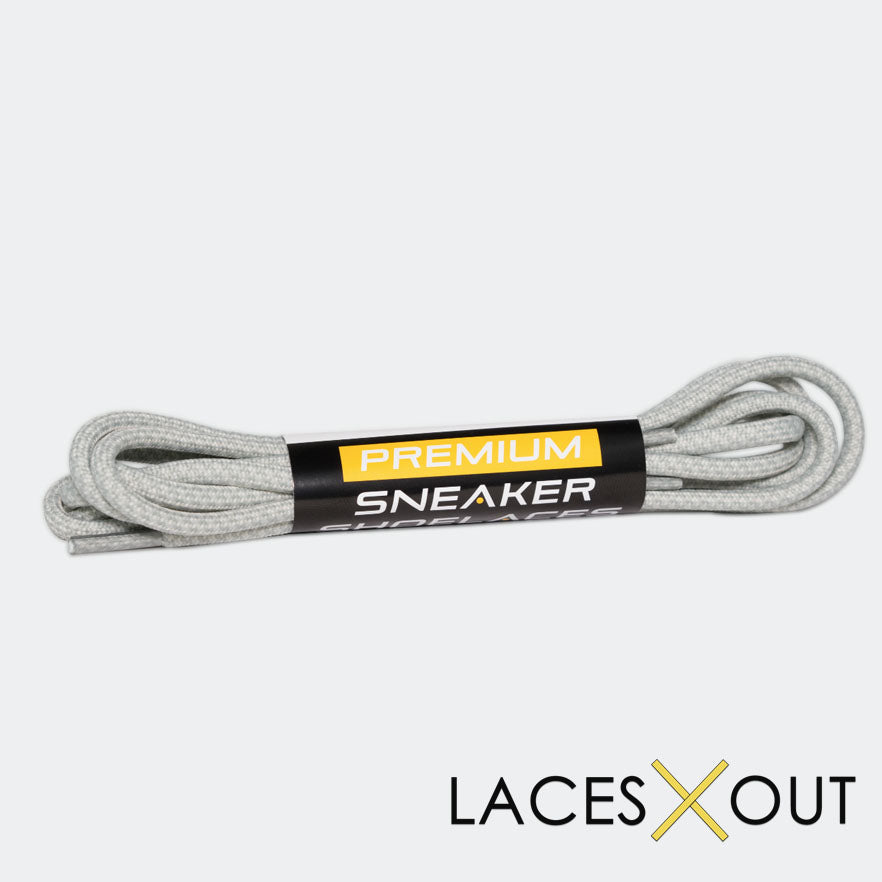 Light Grey Rope Sneaker Shoelaces Product View