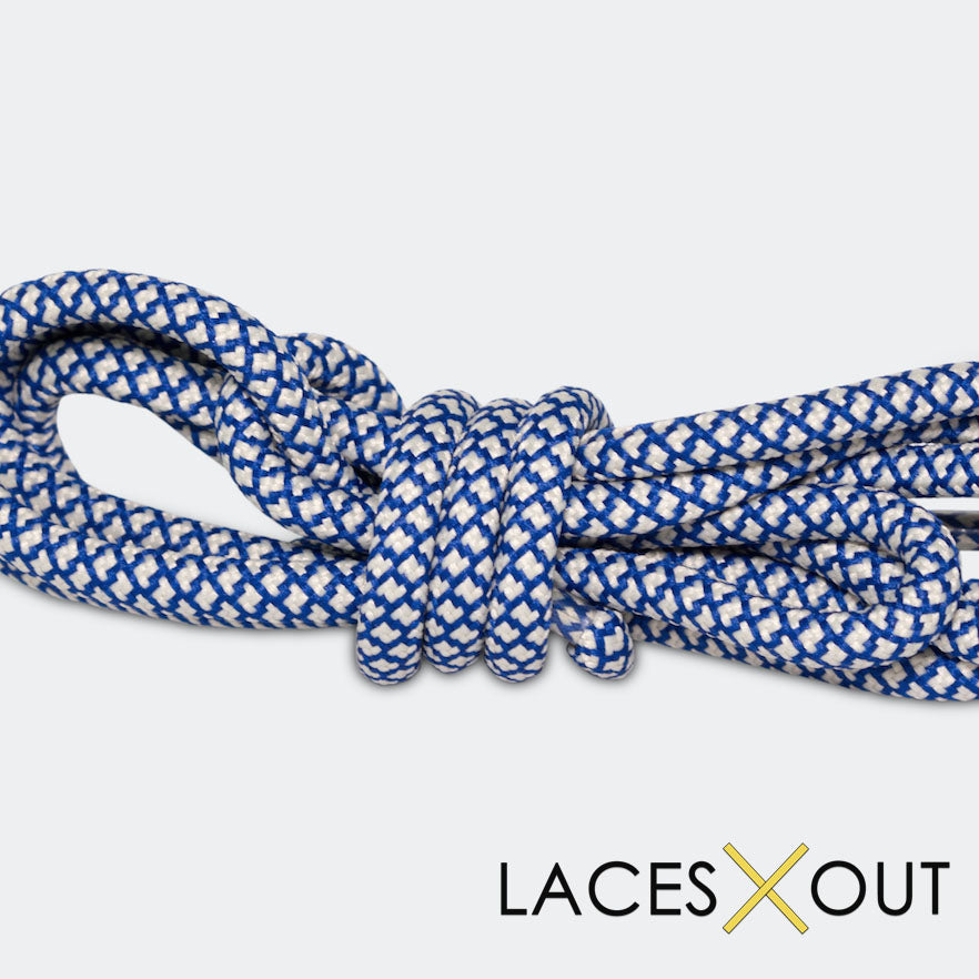 Blue x Tan "Rope" Laces