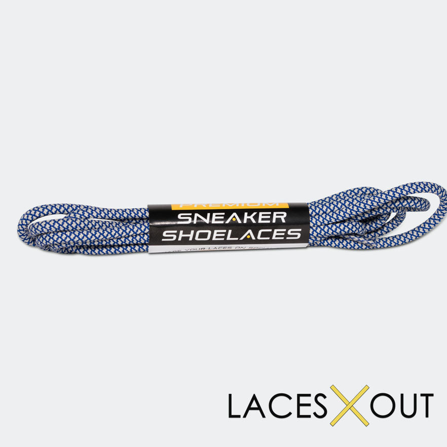 Blue and Tan Rope Shoelaces Cheap