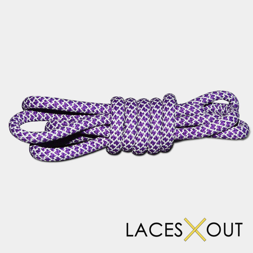 Reflective Purple 3m Rope Shoelaces