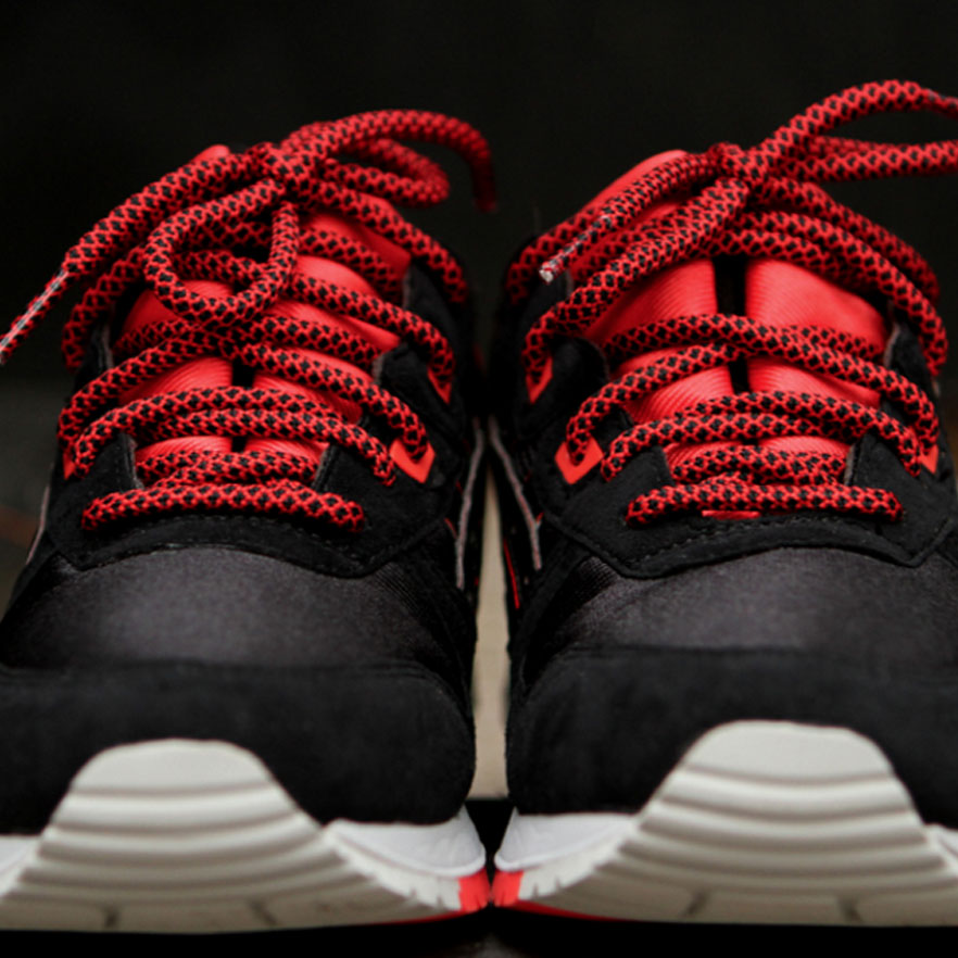 Red Black Rope Shoelaces Asics