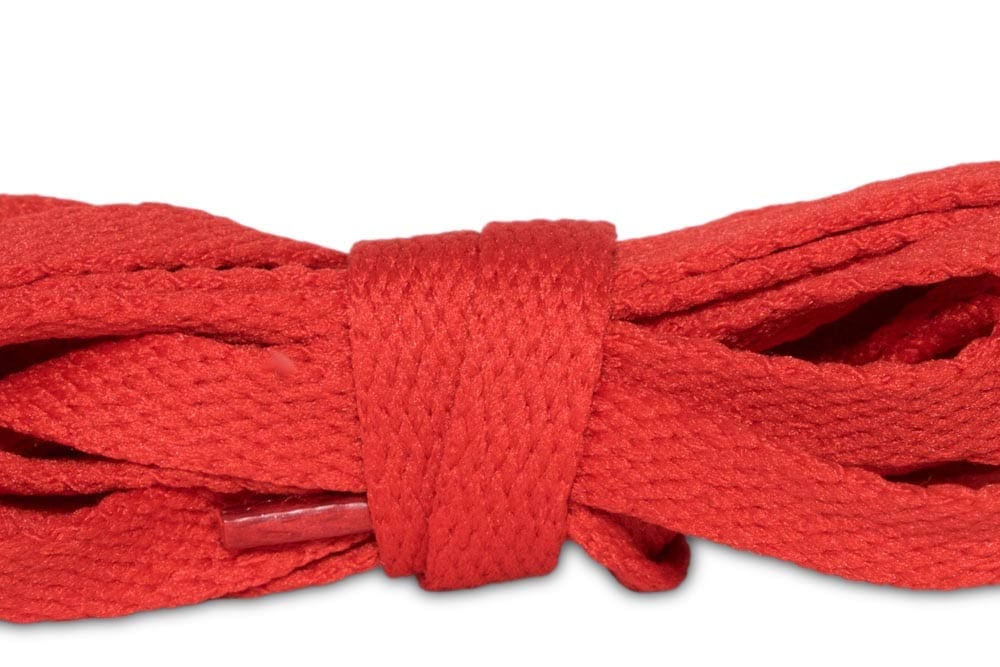 Red x Red "Flat" Shoelaces