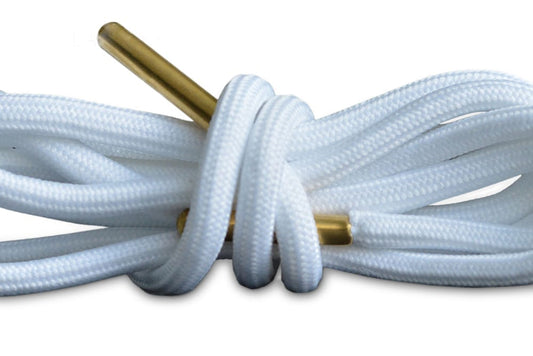 White "Gold Tip" Shoelaces