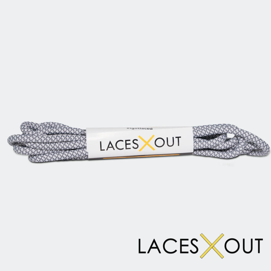 White Grey Rope Shoelaces Shop