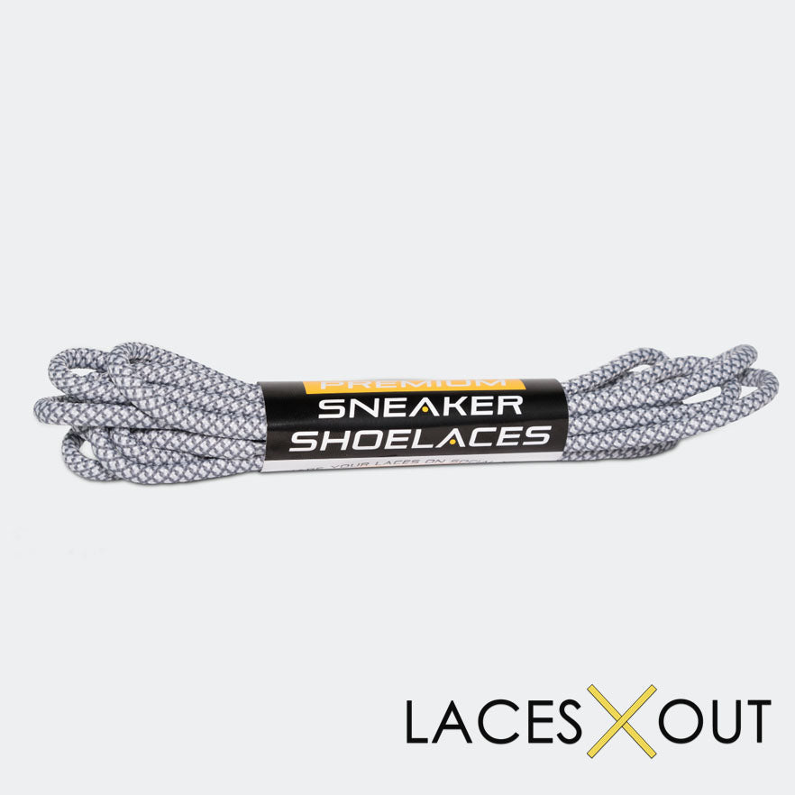 White Grey Rope Shoelaces Buy